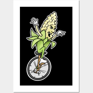 Unicorn - Corn on a Unicycle Posters and Art